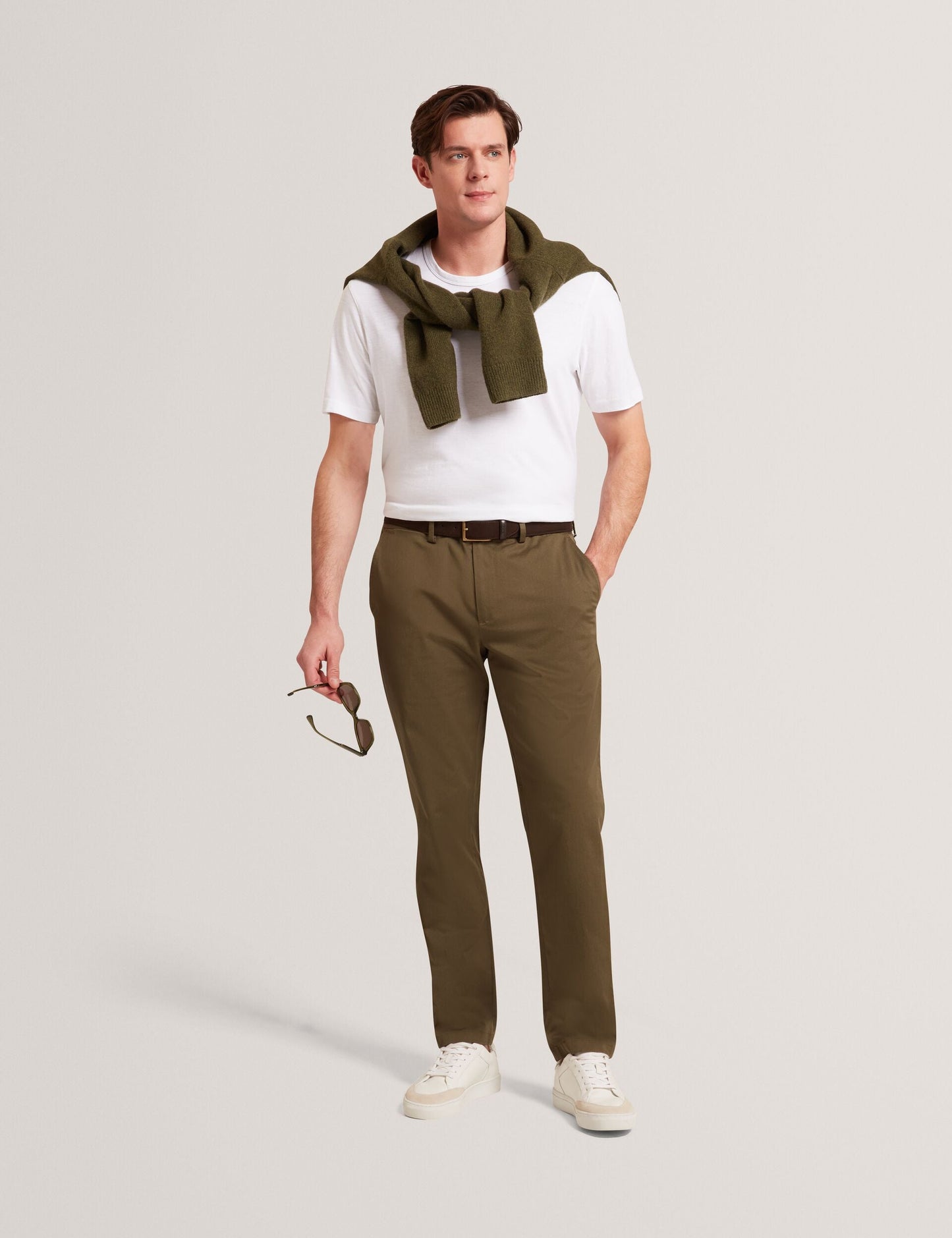 Ted Baker HOWETON Slim Fit Stretch Cotton Chinos KHAKI
