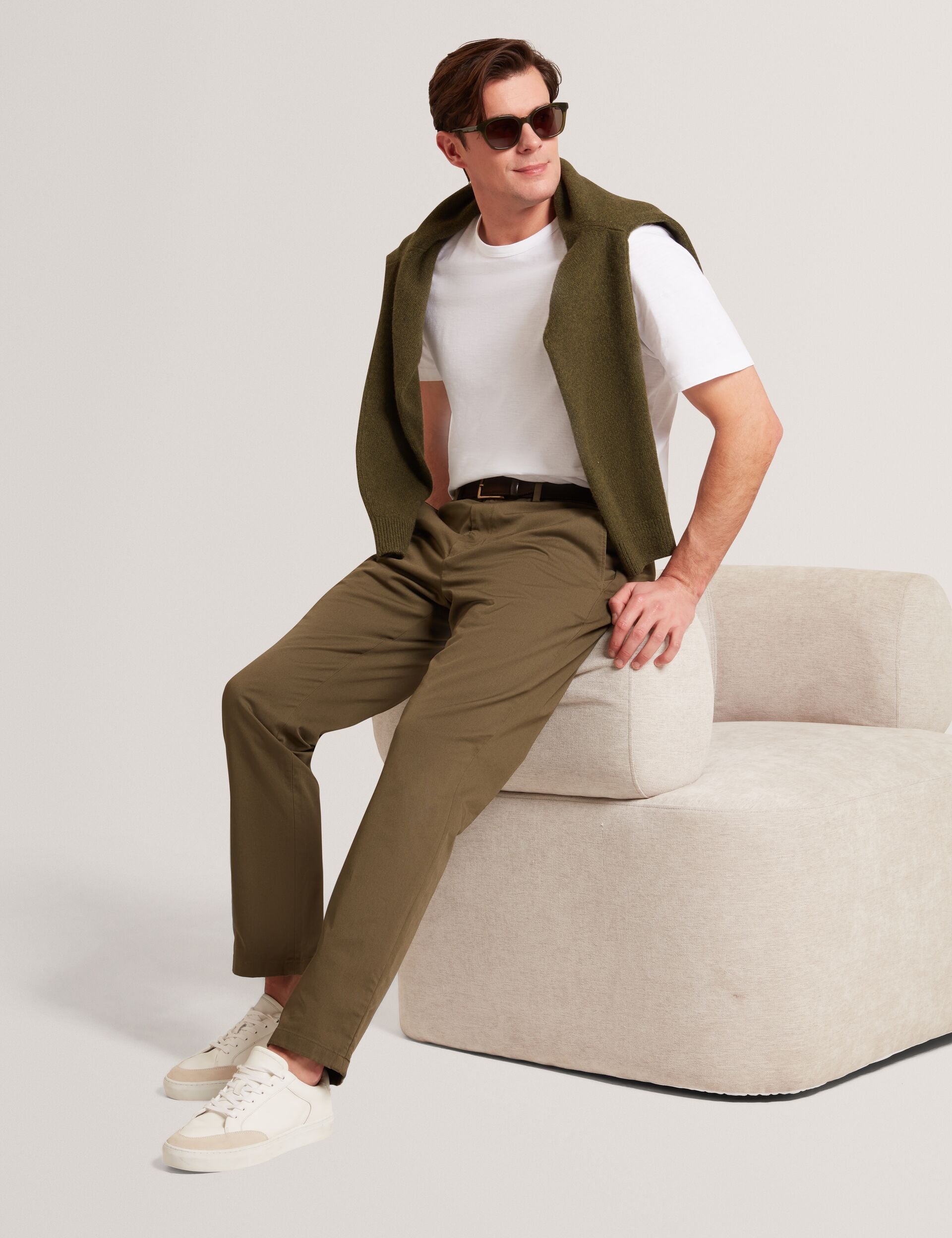 Ted Baker HOWETON Slim Fit Stretch Cotton Chinos KHAKI