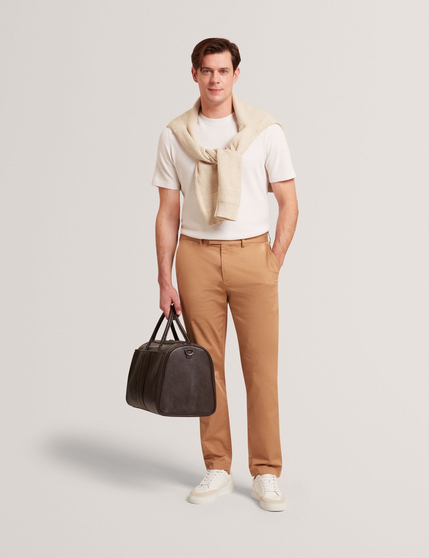 Ted Baker HOWETON Slim Fit Stretch Cotton Chinos TAN