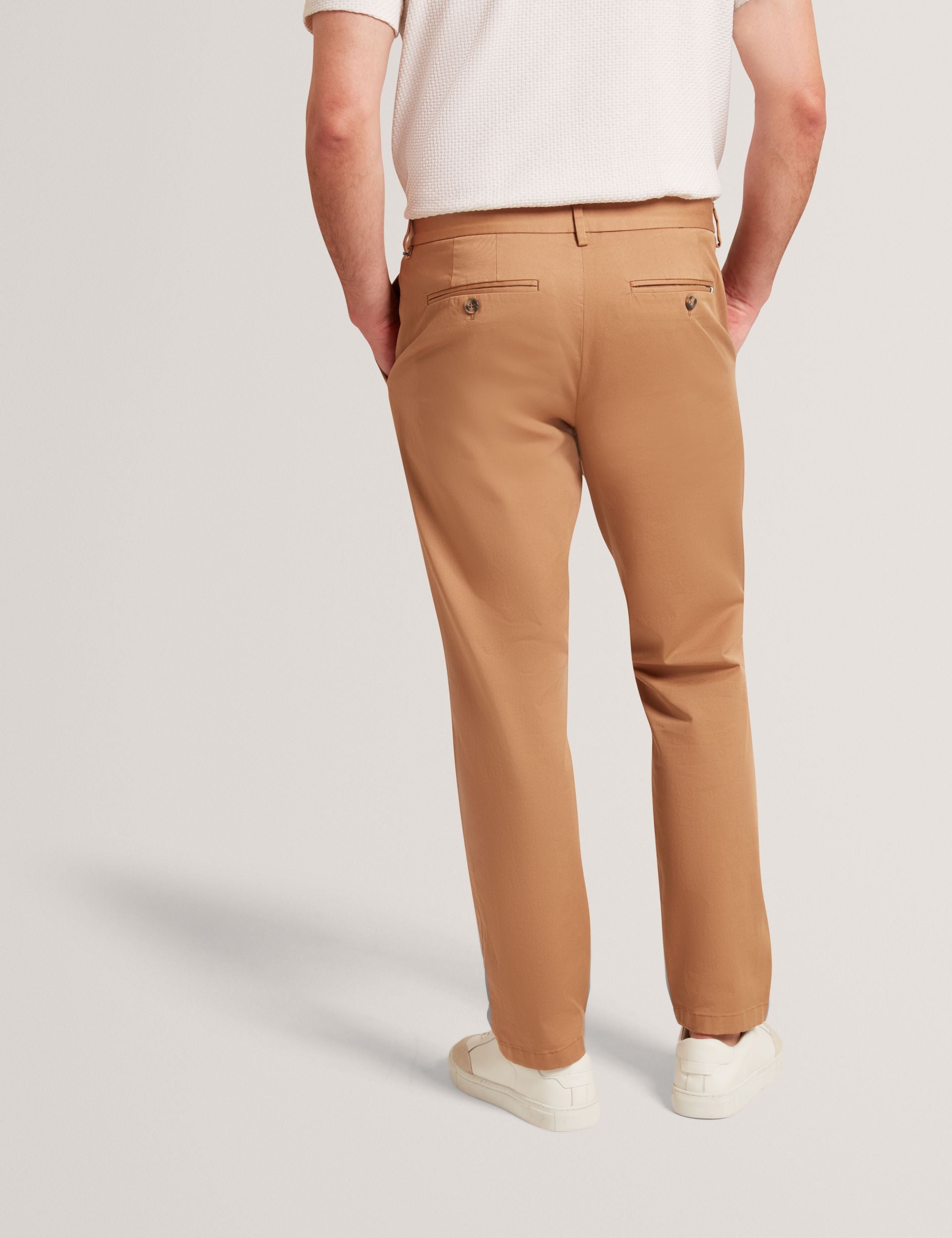 Ted Baker HOWETON Slim Fit Stretch Cotton Chinos TAN
