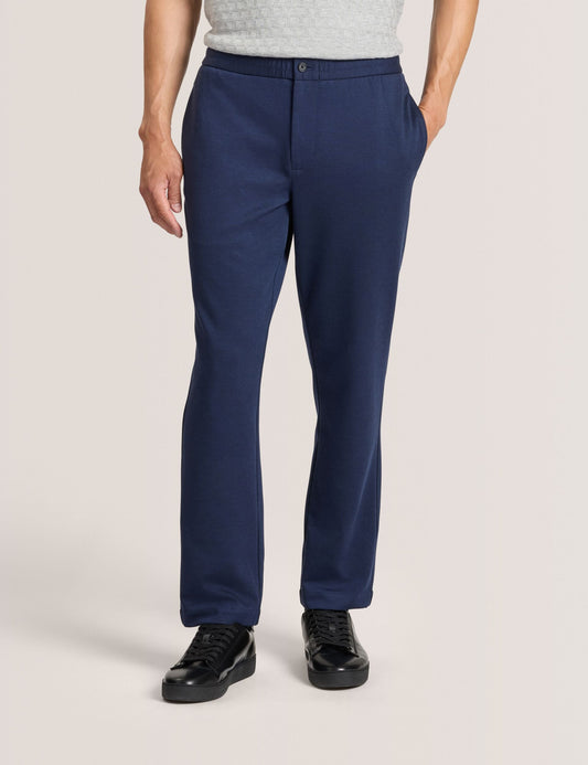 Ted Baker KNIT TWILL ELASTIC TROUSERS - Insignia Blue Heather BLUE