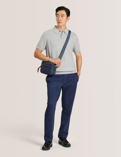 Ted Baker KNIT TWILL ELASTIC TROUSERS - Insignia Blue Heather BLUE