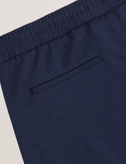Ted Baker KNIT TWILL ELASTIC TROUSERS - Insignia Blue Heather BLUE