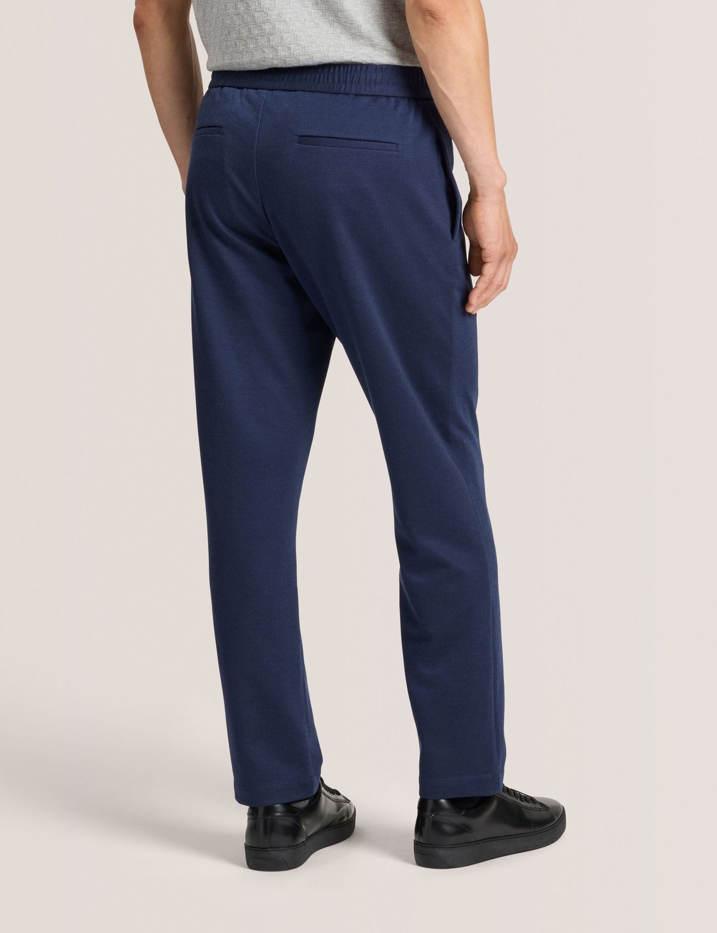Ted Baker KNIT TWILL ELASTIC TROUSERS - Insignia Blue Heather BLUE