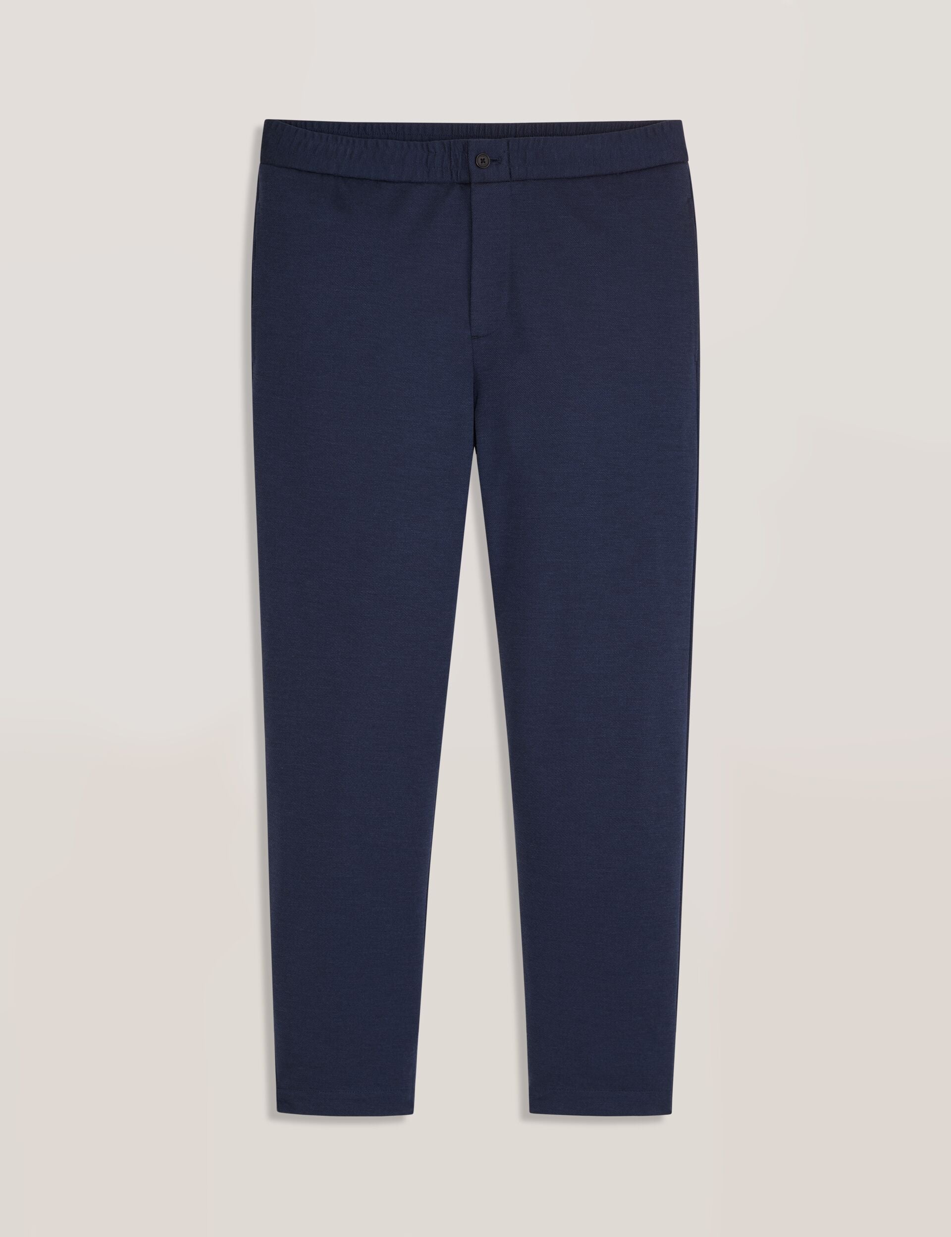 Ted Baker KNIT TWILL ELASTIC TROUSERS - Insignia Blue Heather BLUE