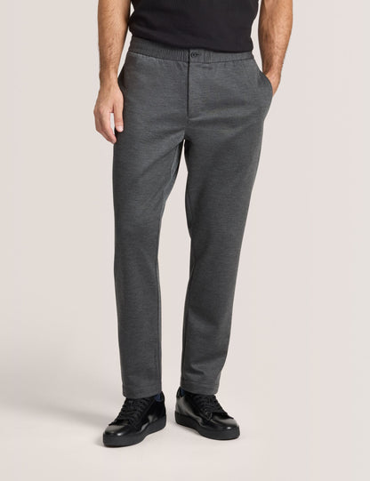 Ted Baker KNIT TWILL ELASTIC TROUSERS - Iron Gate Heather IRON GATE HEATHER