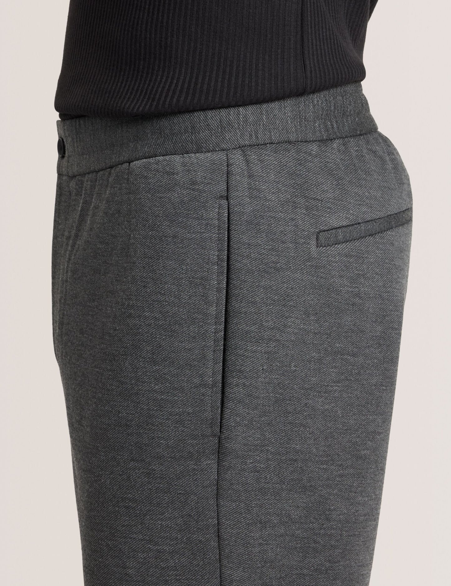 Ted Baker KNIT TWILL ELASTIC TROUSERS - Iron Gate Heather IRON GATE HEATHER