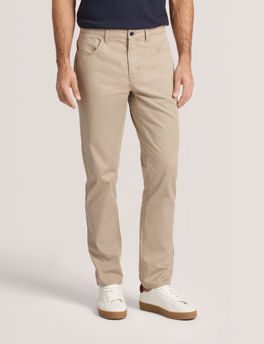 Ted Baker COMPACT HERRINGBONE TROUSERS - Crockery CAMEL