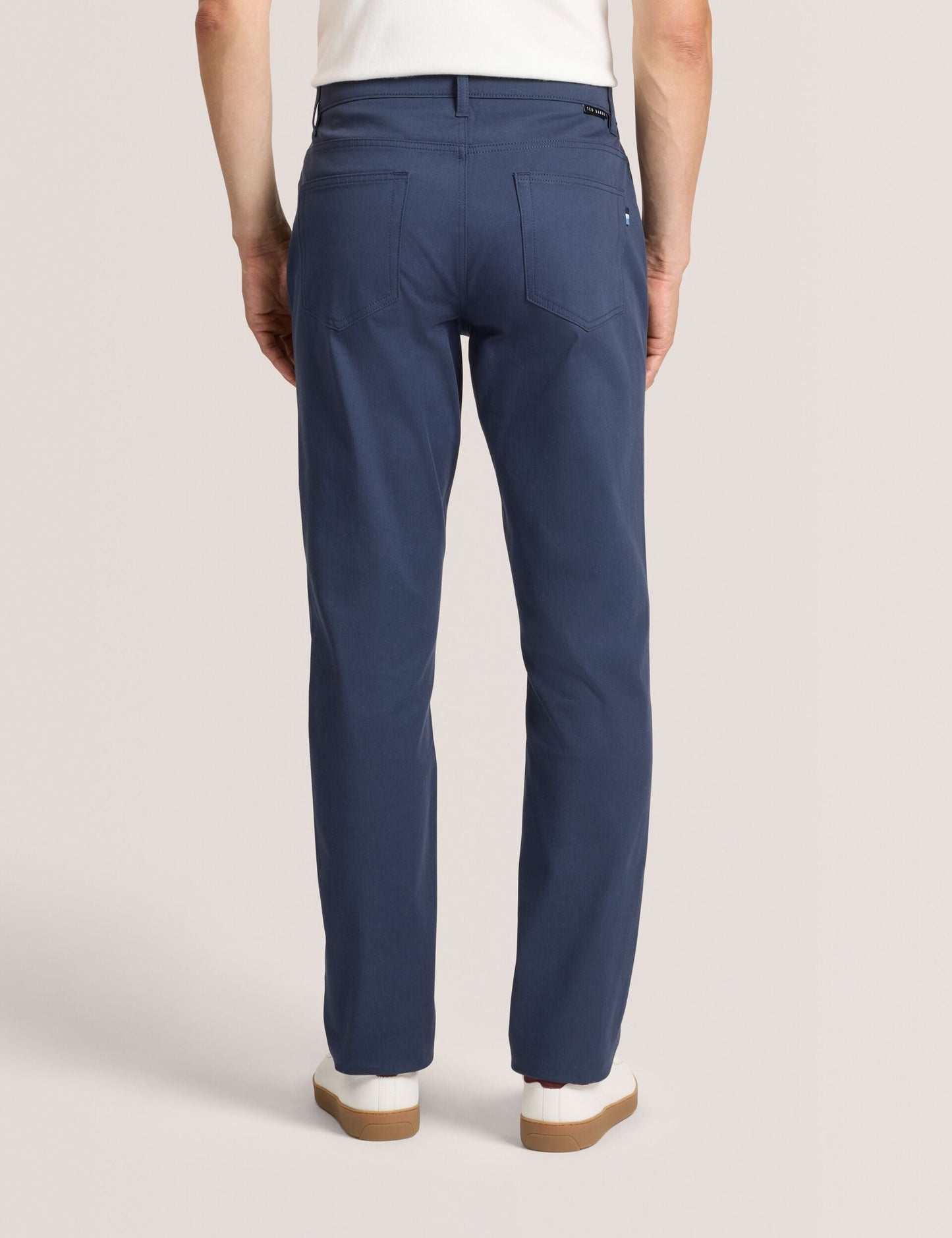 Ted Baker COMPACT HERRINGBONE TROUSERS - Blue Nights NAVY
