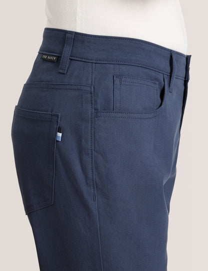 Ted Baker COMPACT HERRINGBONE TROUSERS - Blue Nights NAVY