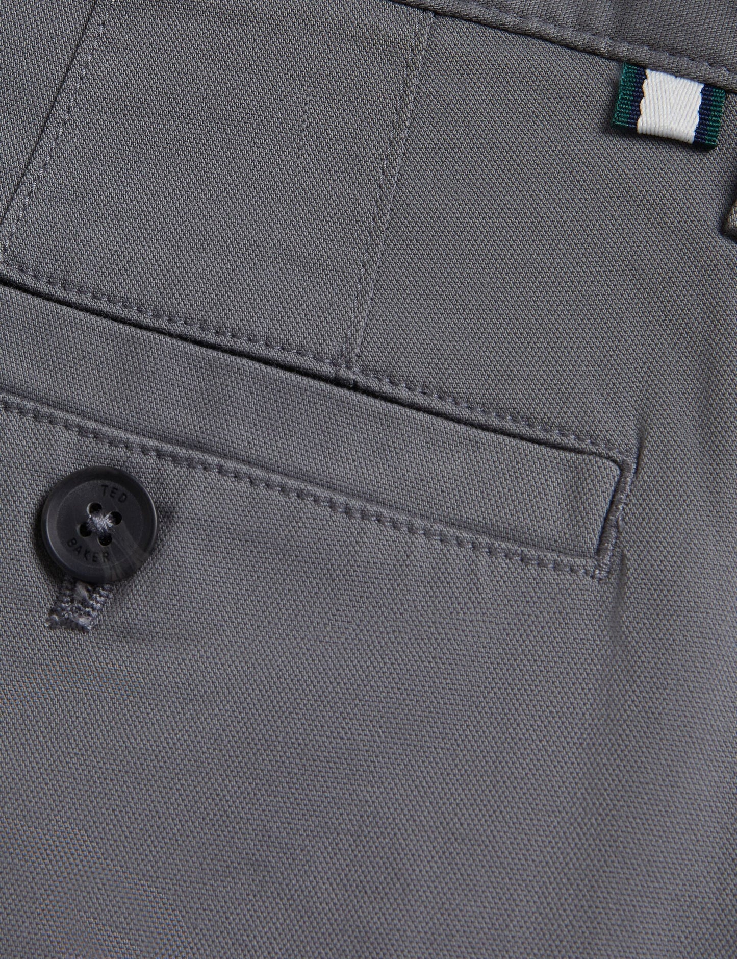 Ted Baker RYCE - Slim Fit Textured Cotton Blend Chinos GREY