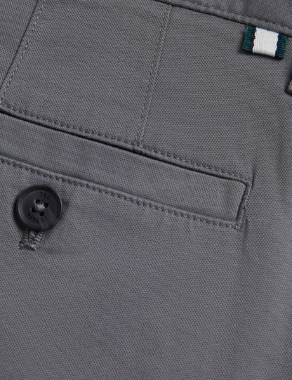 Ted Baker RYCE - Slim Fit Textured Cotton Blend Chinos GREY