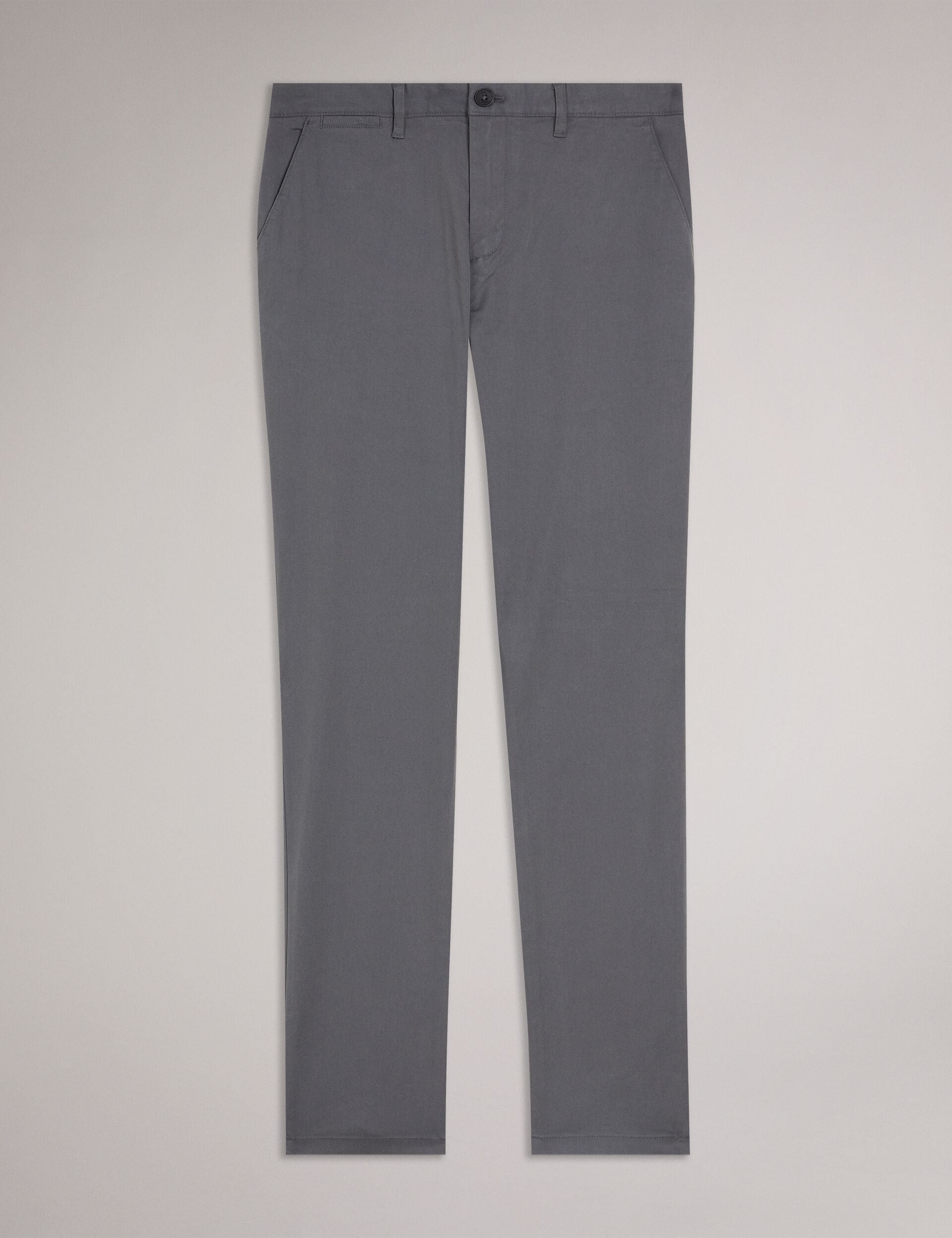 Ted Baker RYCE - Slim Fit Textured Cotton Blend Chinos GREY