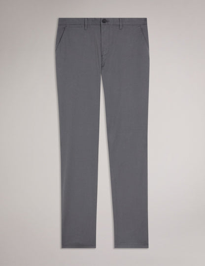 Ted Baker RYCE - Slim Fit Textured Cotton Blend Chinos GREY