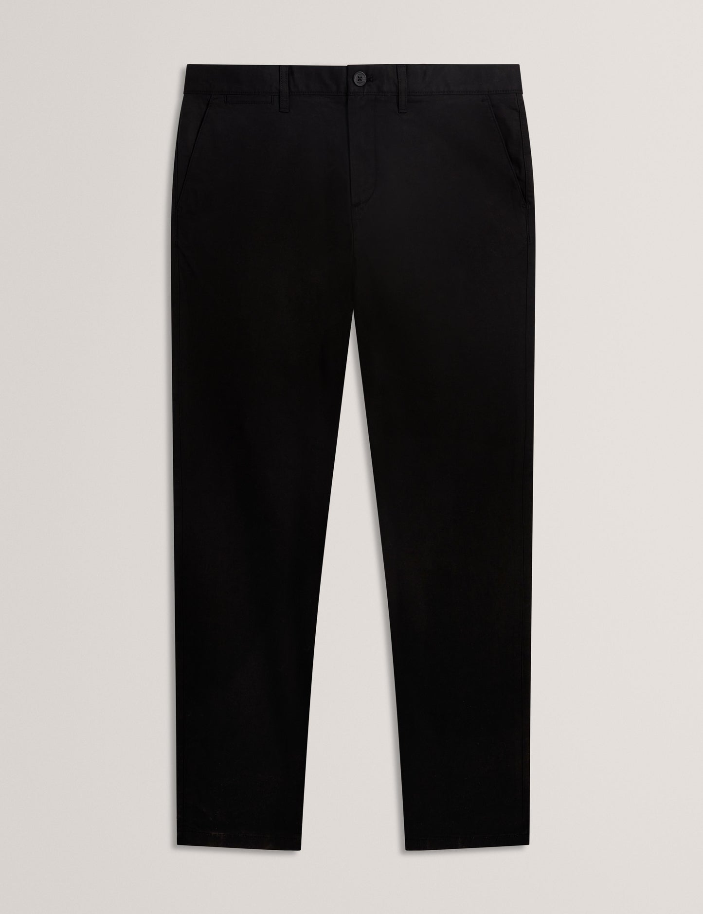 Ted Baker RYCE - Black Slim Fit Textured Cotton Blend Chinos BLACK