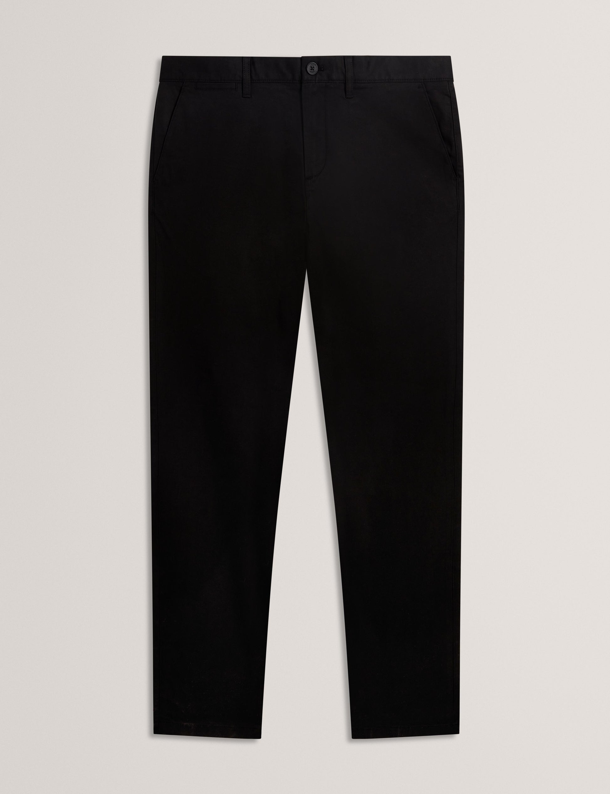 Ted Baker RYCE - Black Slim Fit Textured Cotton Blend Chinos BLACK