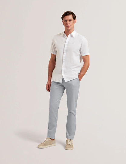 Ted Baker BATFORD - Grey Slim Fit Cotton Blend Chinos LIGHT GREY