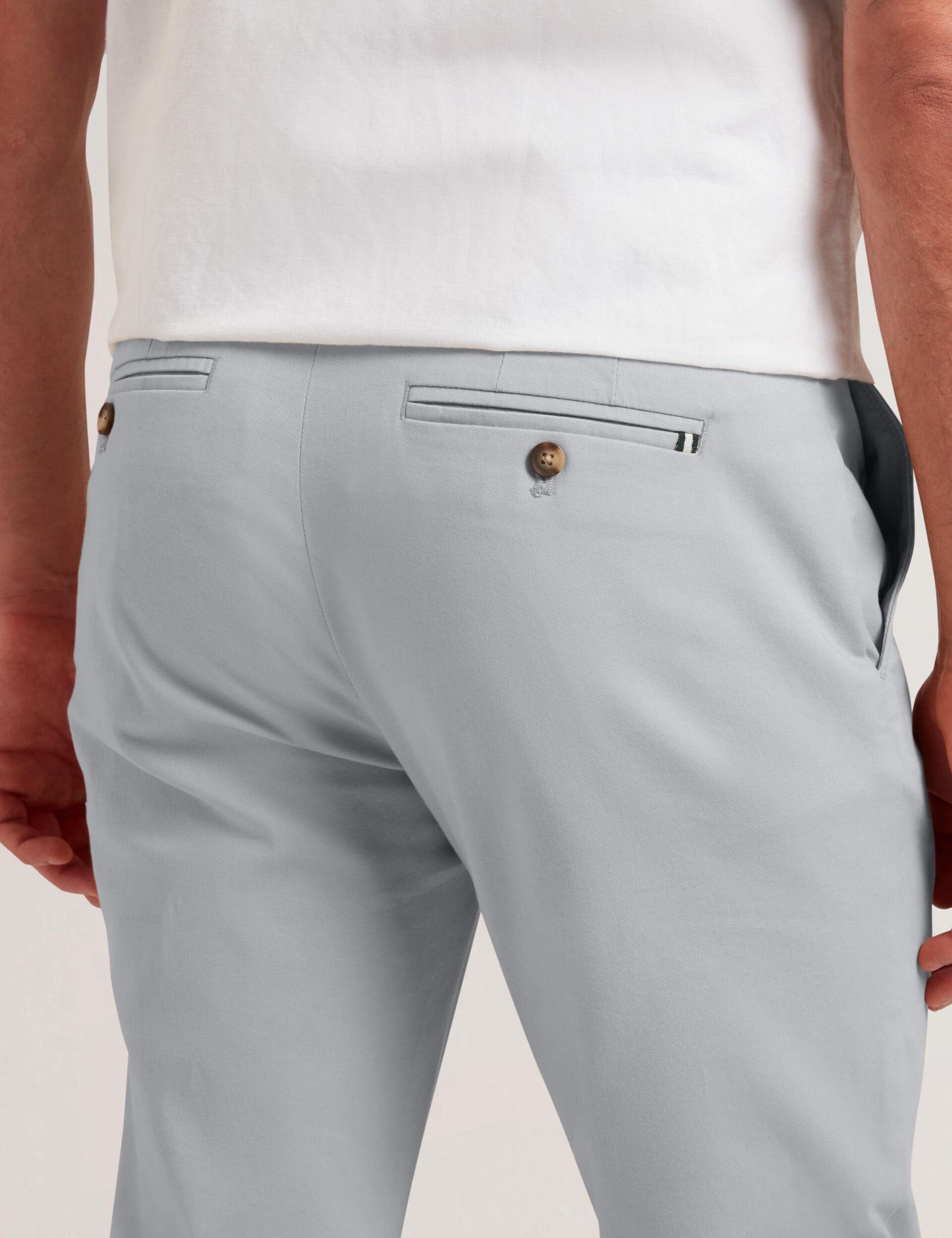 Ted Baker BATFORD - Grey Slim Fit Cotton Blend Chinos LIGHT GREY
