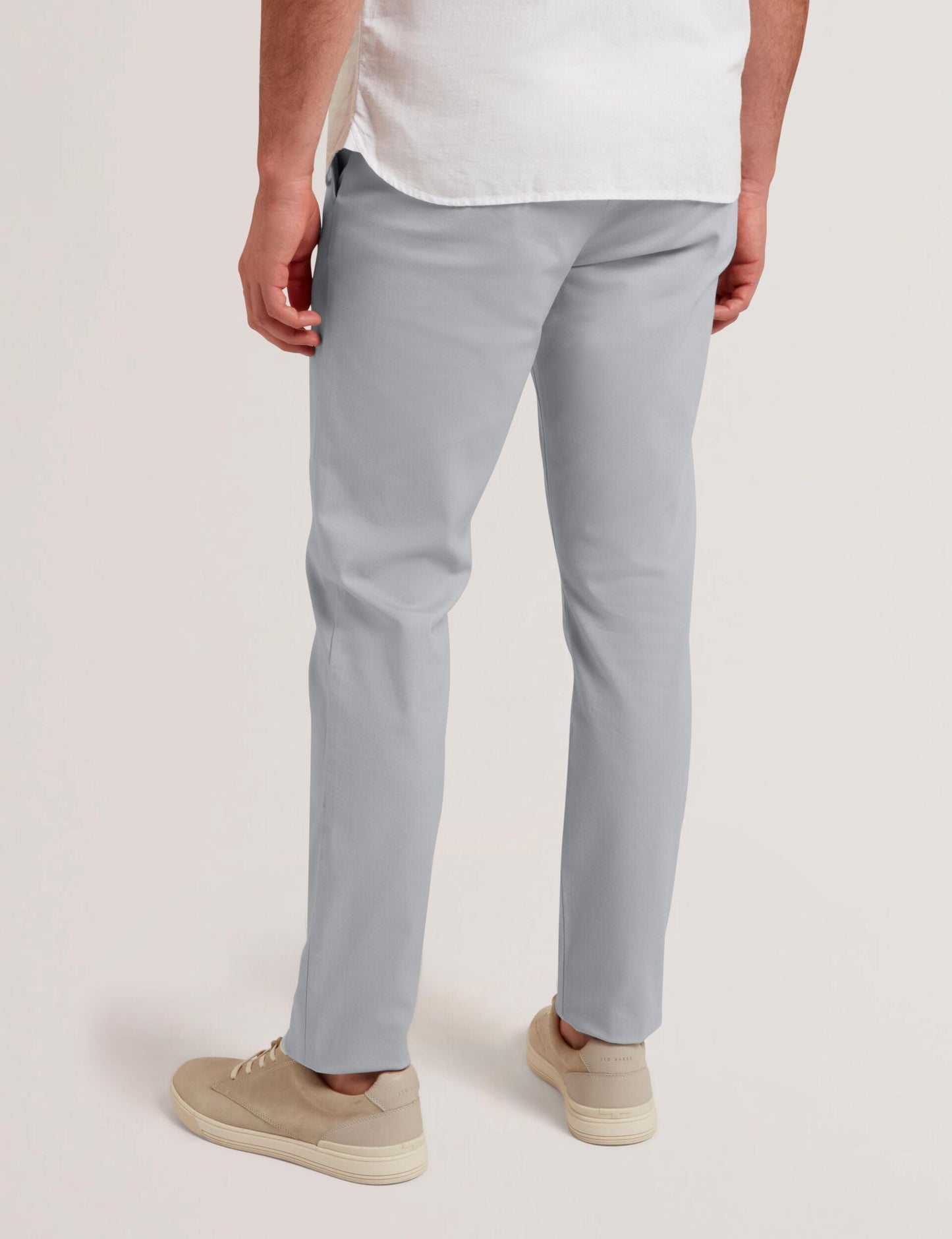 Ted Baker BATFORD - Grey Slim Fit Cotton Blend Chinos LIGHT GREY