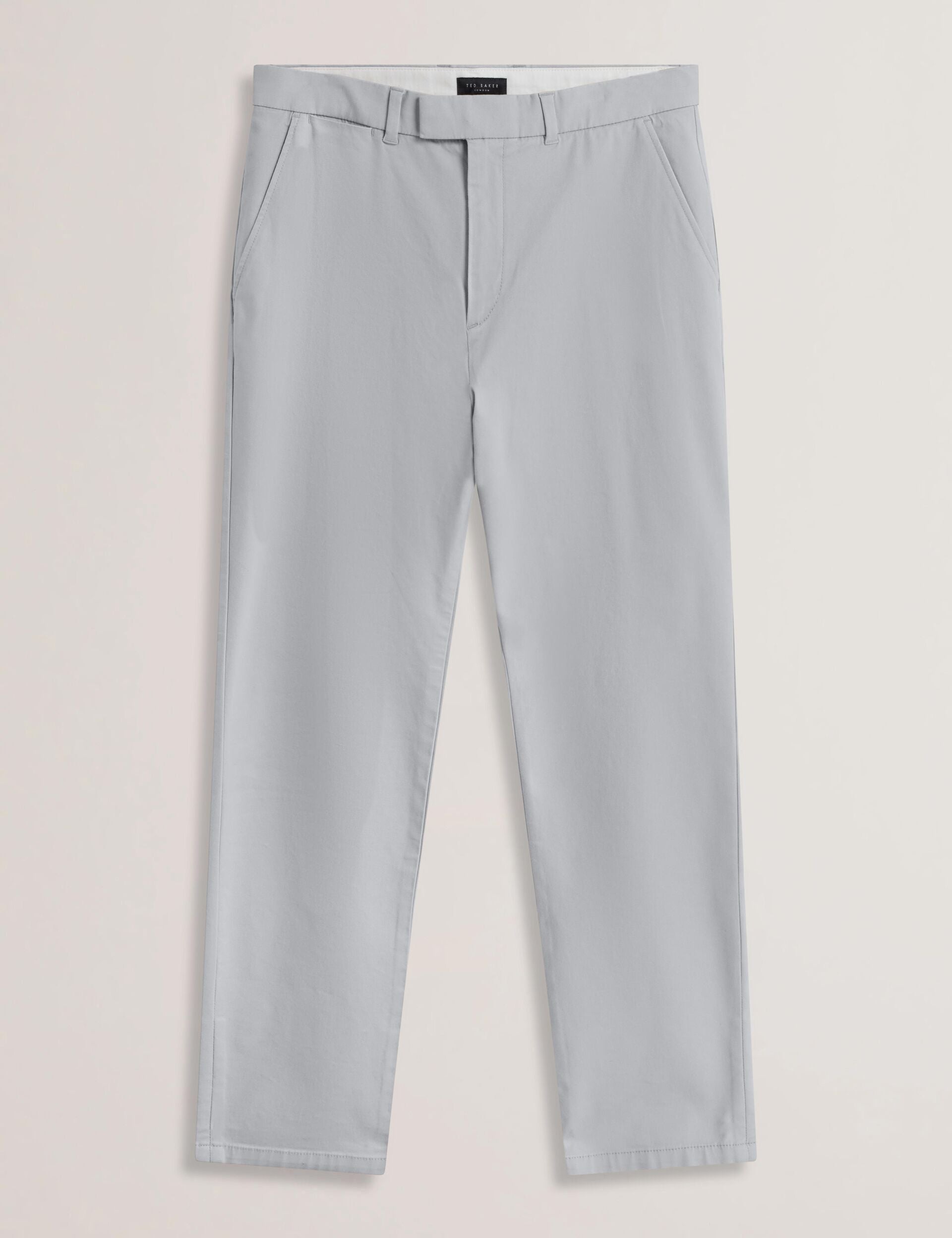 Ted Baker BATFORD - Grey Slim Fit Cotton Blend Chinos LIGHT GREY