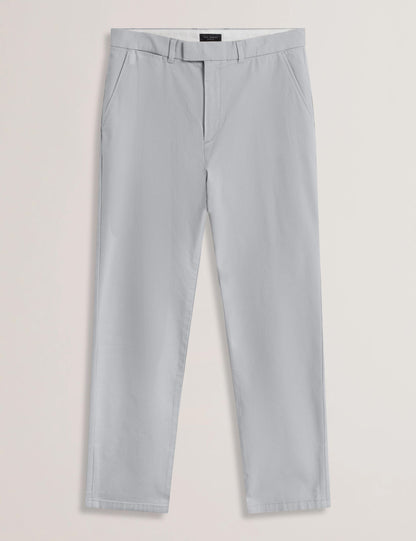 Ted Baker BATFORD - Grey Slim Fit Cotton Blend Chinos LIGHT GREY