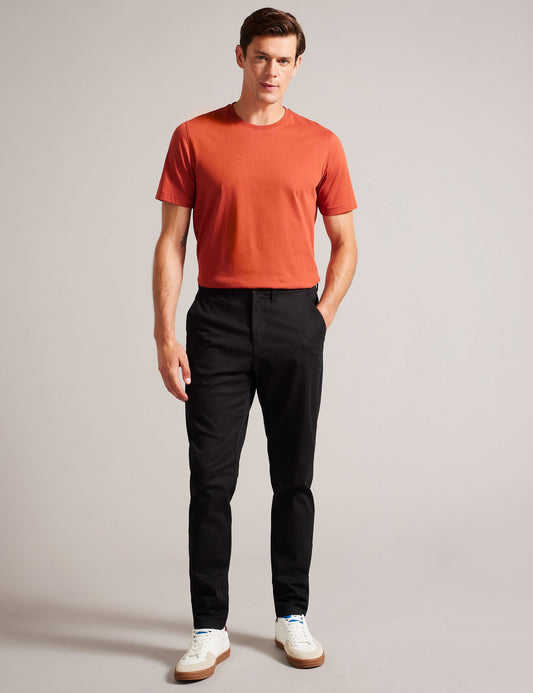 Ted Baker HAYBRN - Black Regular Fit Woven Texture Chinos BLACK