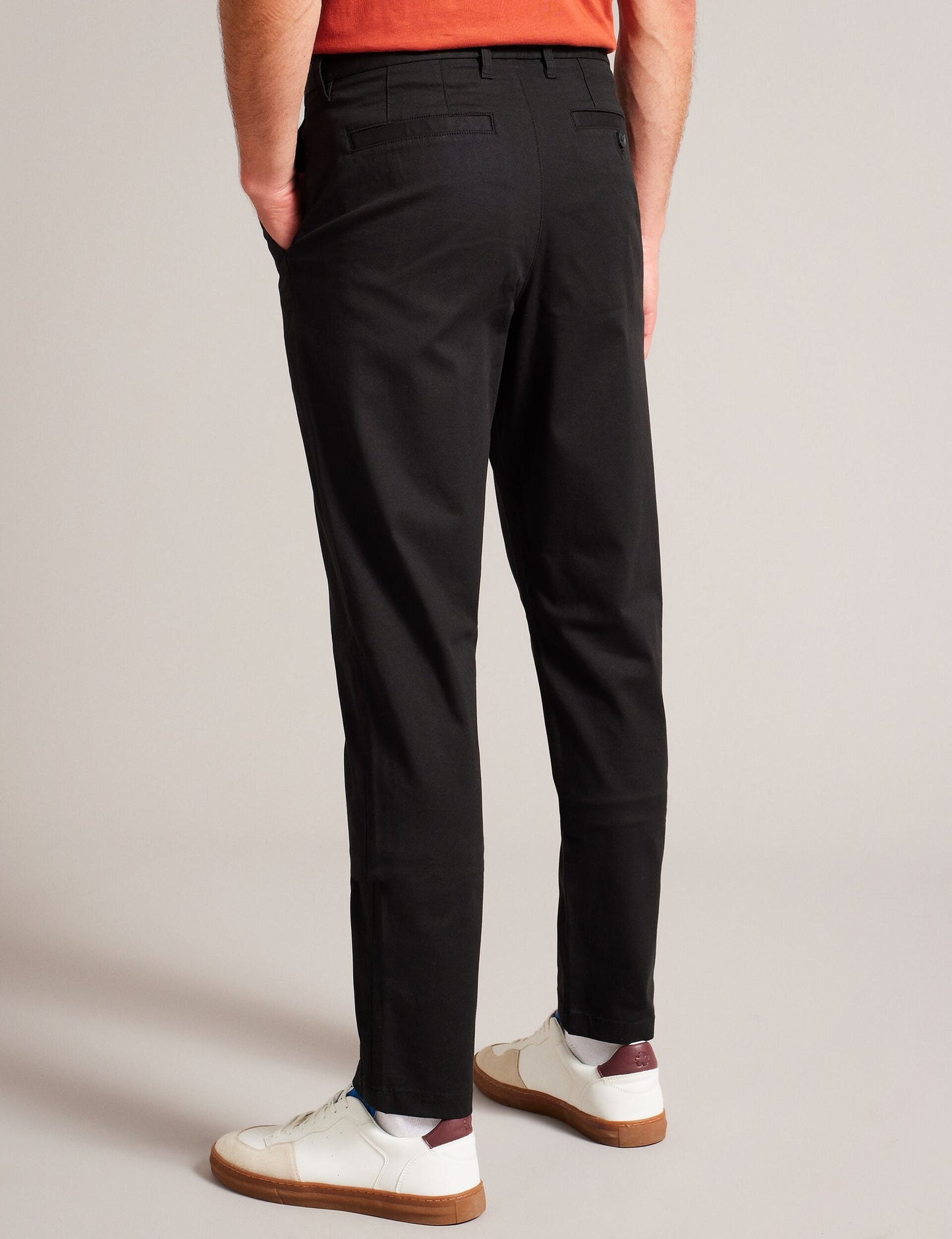 Ted Baker HAYBRN - Black Regular Fit Woven Texture Chinos BLACK