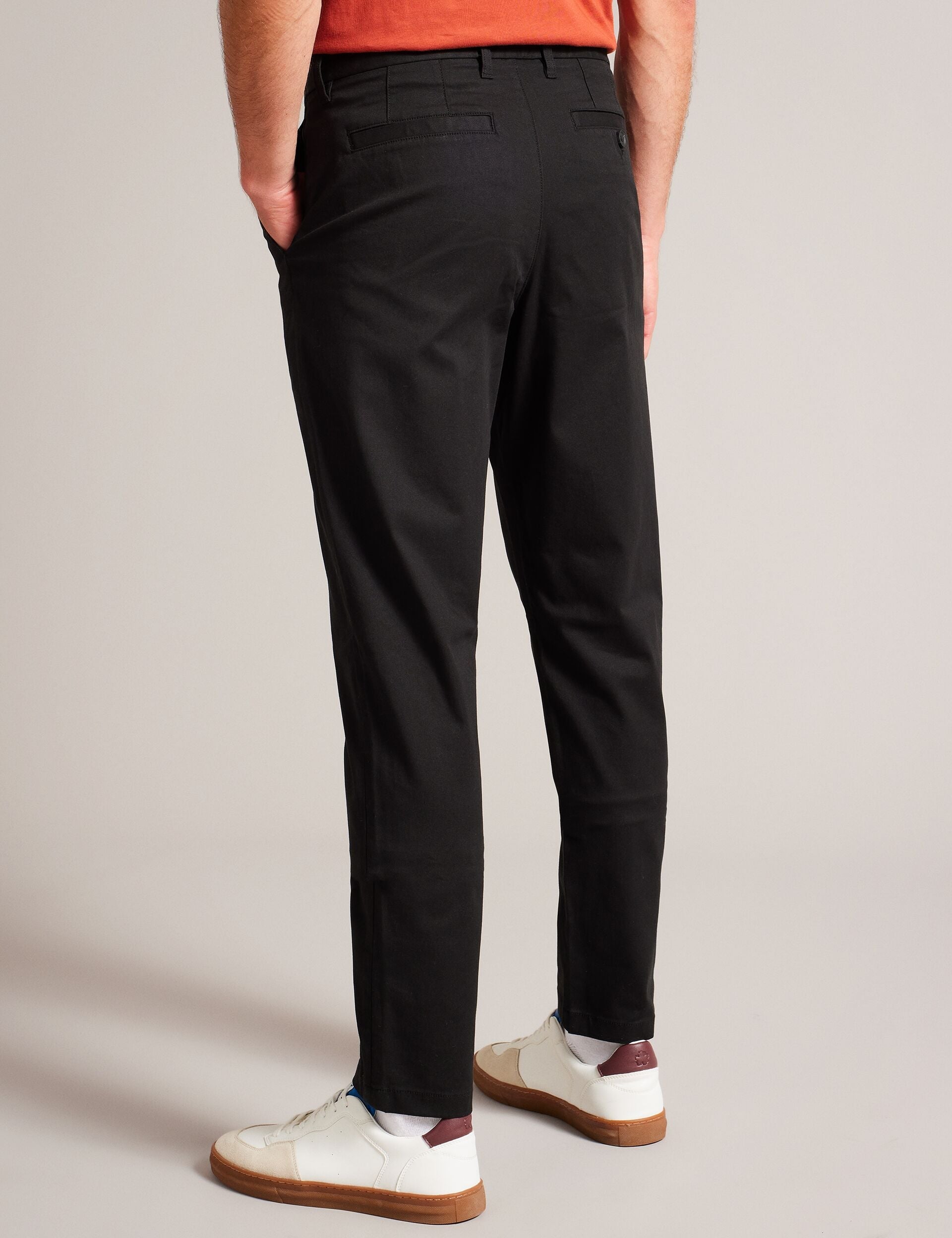 Ted Baker HAYBRN - Black Regular Fit Woven Texture Chinos BLACK