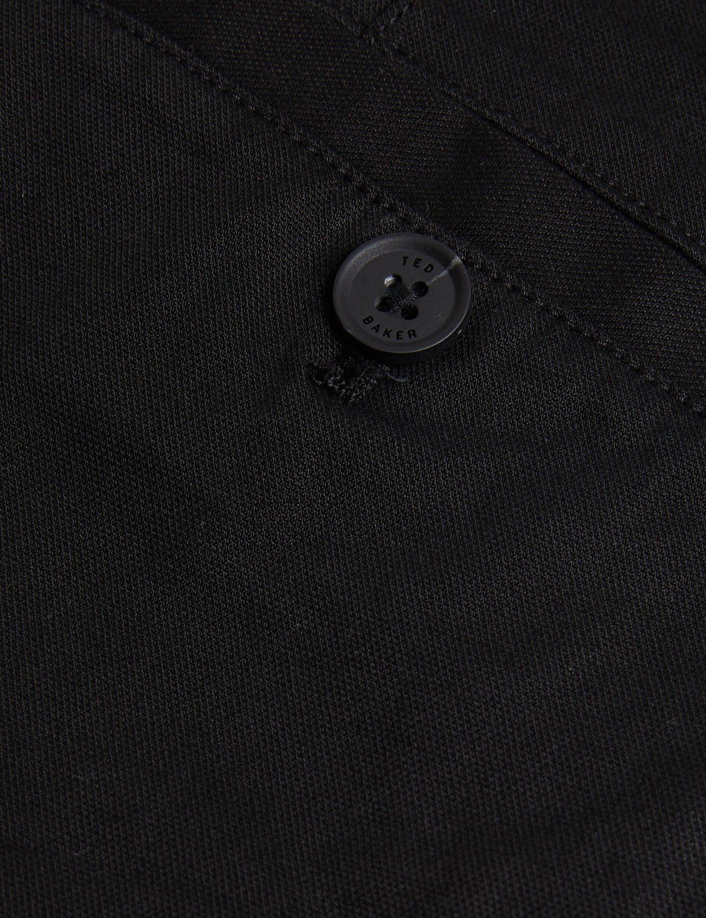 Ted Baker HAYBRN - Black Regular Fit Woven Texture Chinos BLACK