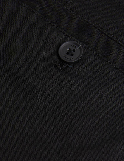 Ted Baker HAYBRN - Black Regular Fit Woven Texture Chinos BLACK