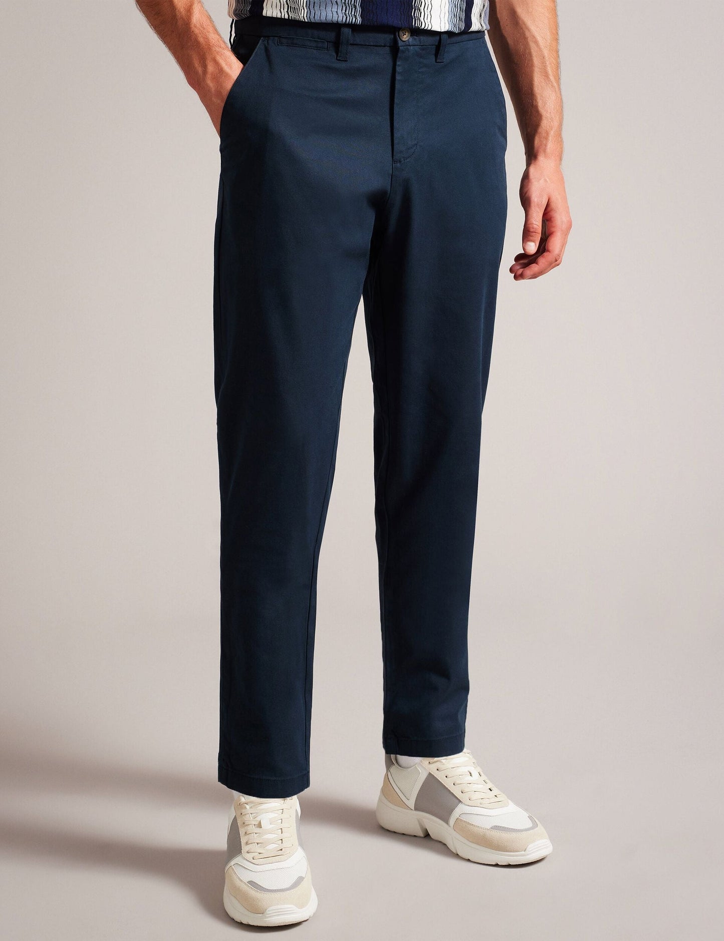 Ted Baker HAYBRN - Navy Regular Fit Woven Texture Chinos NAVY
