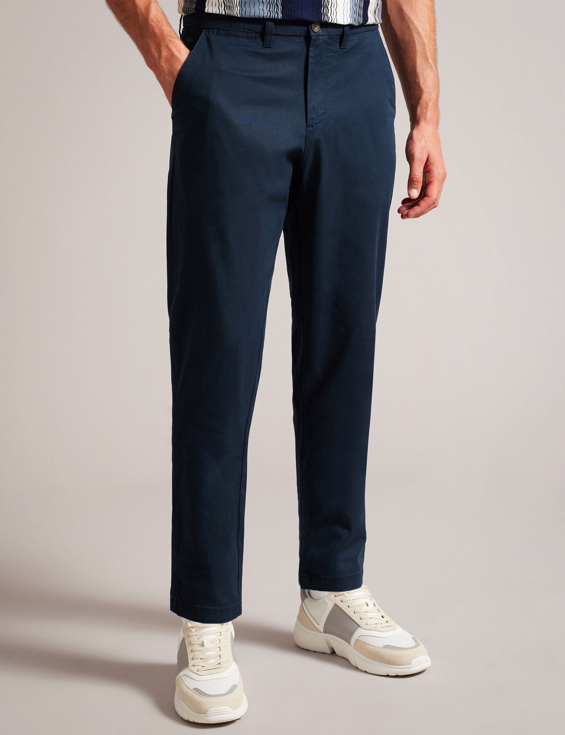 Ted Baker HAYBRN - Navy Regular Fit Woven Texture Chinos NAVY