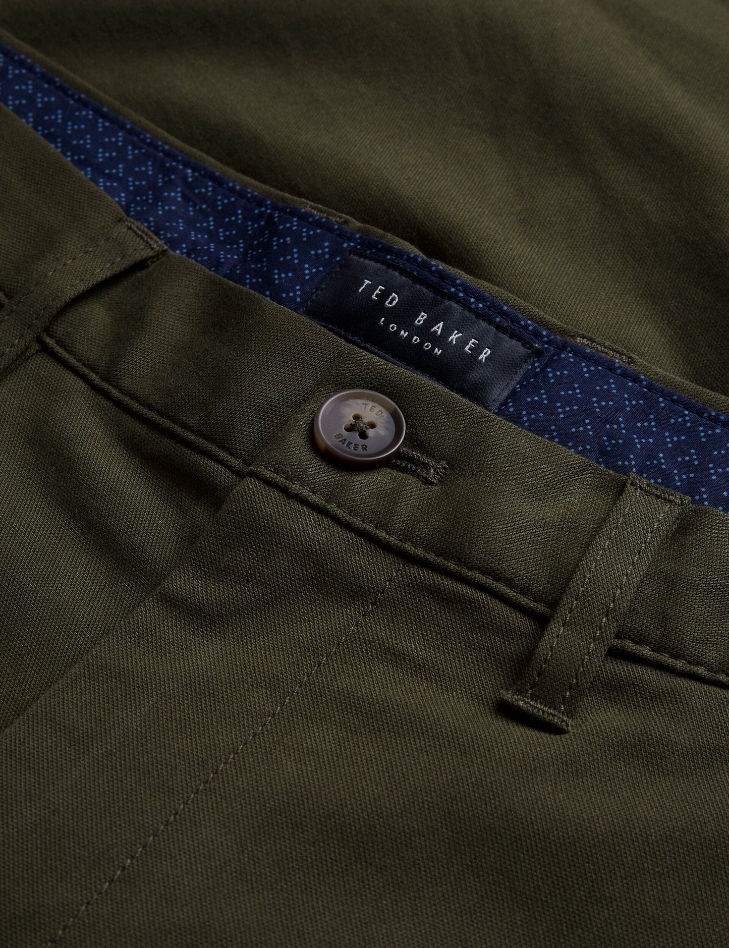 Ted Baker HAYBRN - Khaki Regular Fit Woven Texture Chinos KHAKI