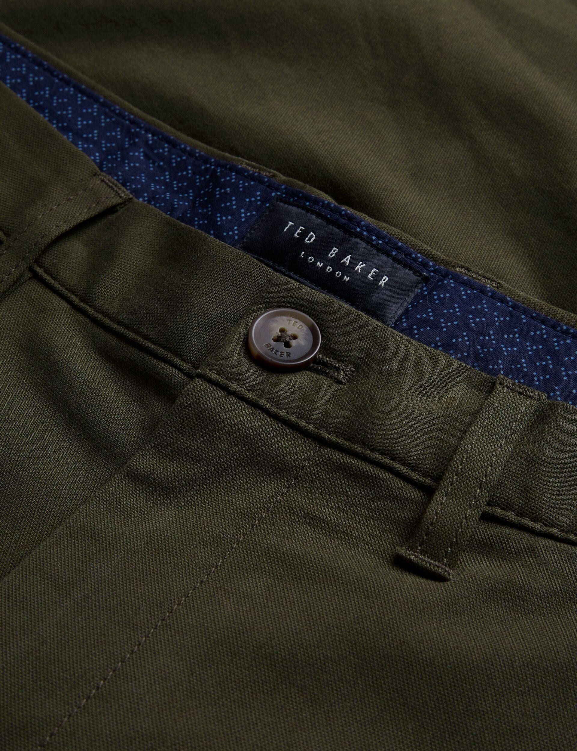 Ted Baker HAYBRN - Khaki Regular Fit Woven Texture Chinos KHAKI