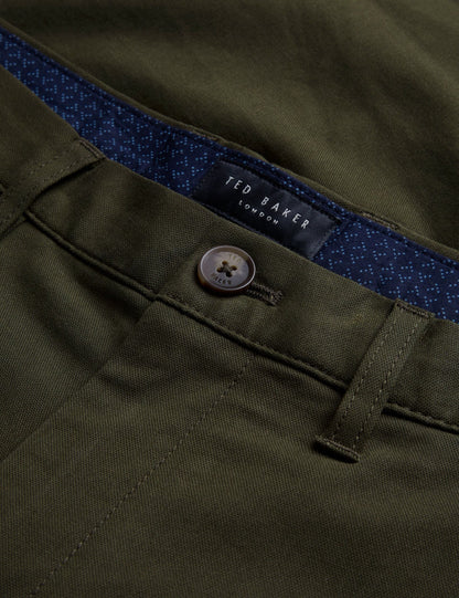 Ted Baker HAYBRN - Khaki Regular Fit Woven Texture Chinos KHAKI