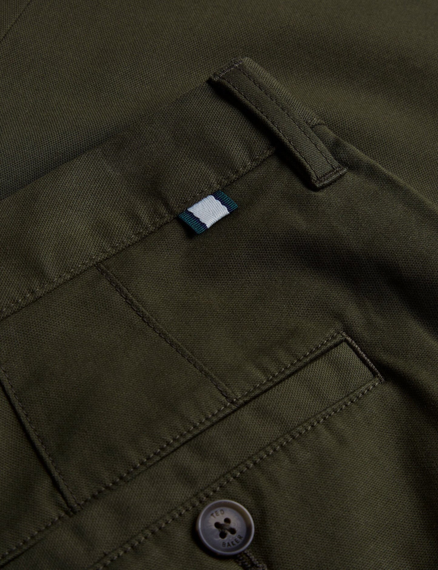 Ted Baker HAYBRN - Khaki Regular Fit Woven Texture Chinos KHAKI