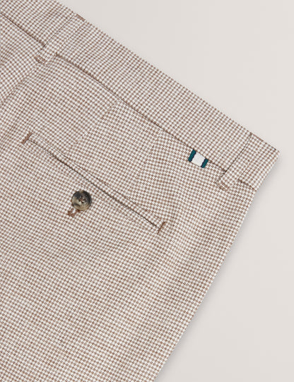 Ted Baker HANDLY - Micro Houndstooth Slim Fit Pants TAUPE