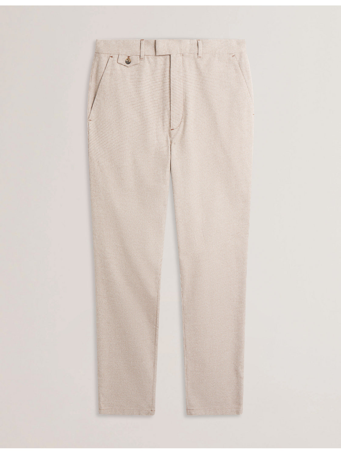 Ted Baker HANDLY - Micro Houndstooth Slim Fit Pants TAUPE