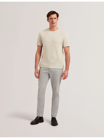 Ted Baker HANDLY - Micro Houndstooth Slim Fit Pants GREY