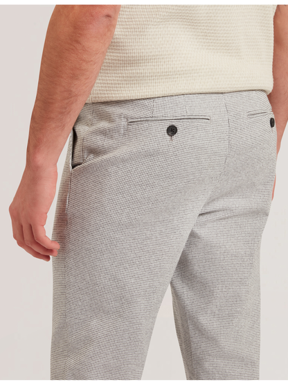 Ted Baker HANDLY - Micro Houndstooth Slim Fit Pants GREY