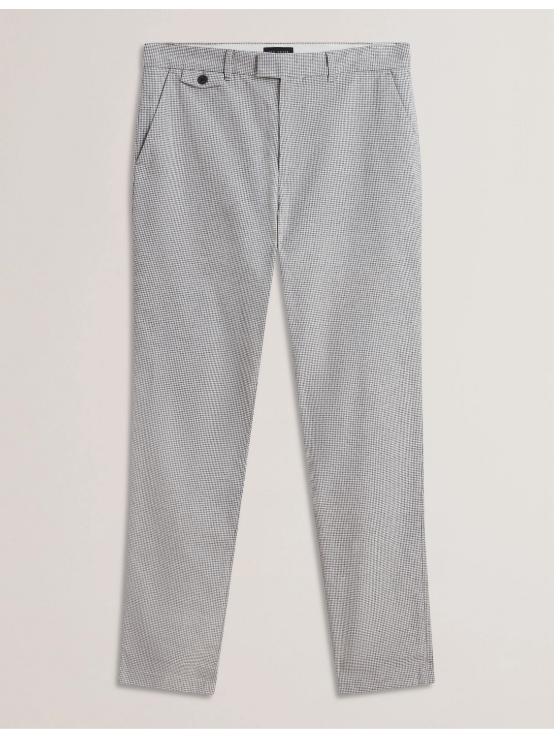 Ted Baker HANDLY - Micro Houndstooth Slim Fit Pants GREY