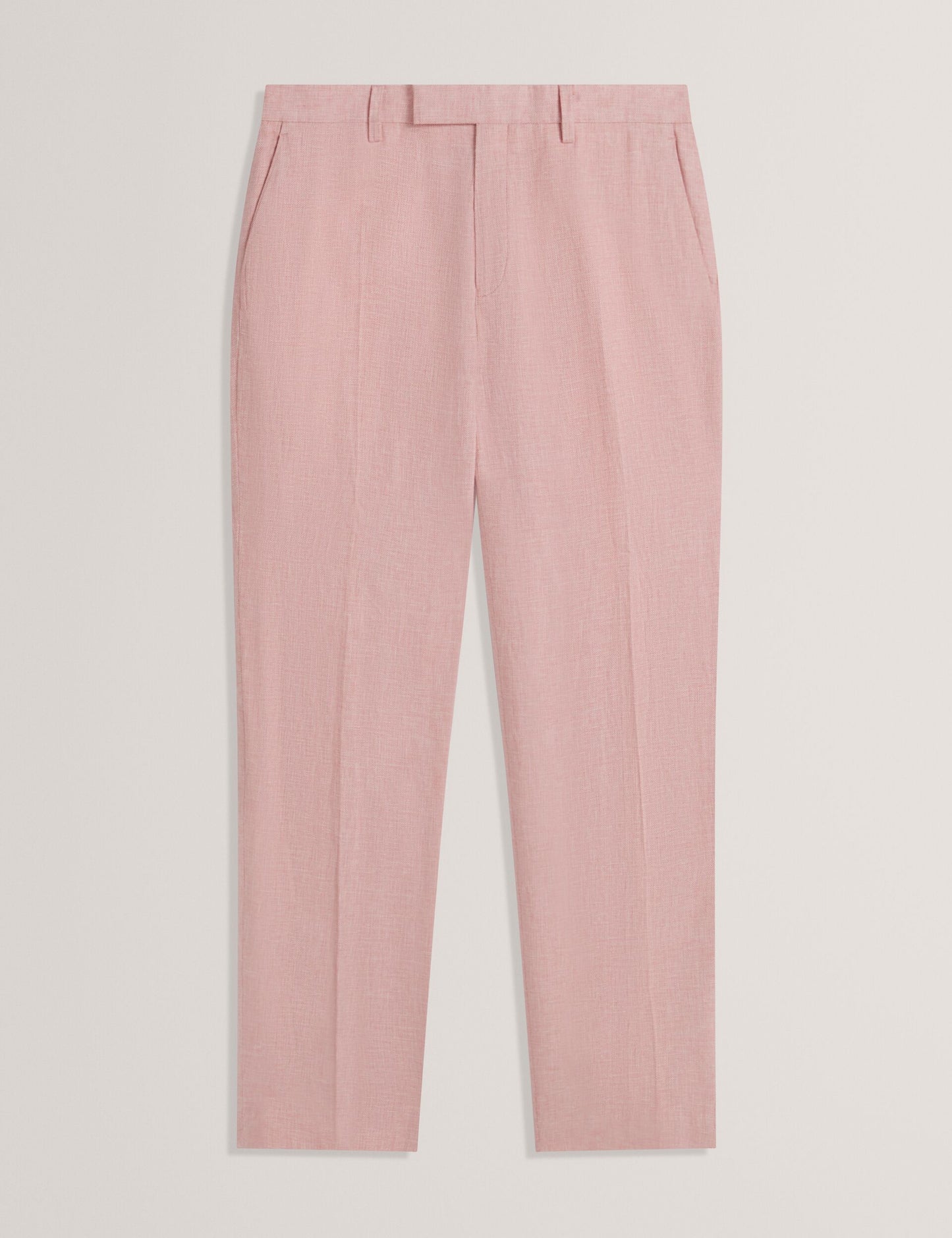 Ted Baker KENLEYT - Pink Linen Cotton Woven Dress Pants LIGHT PINK