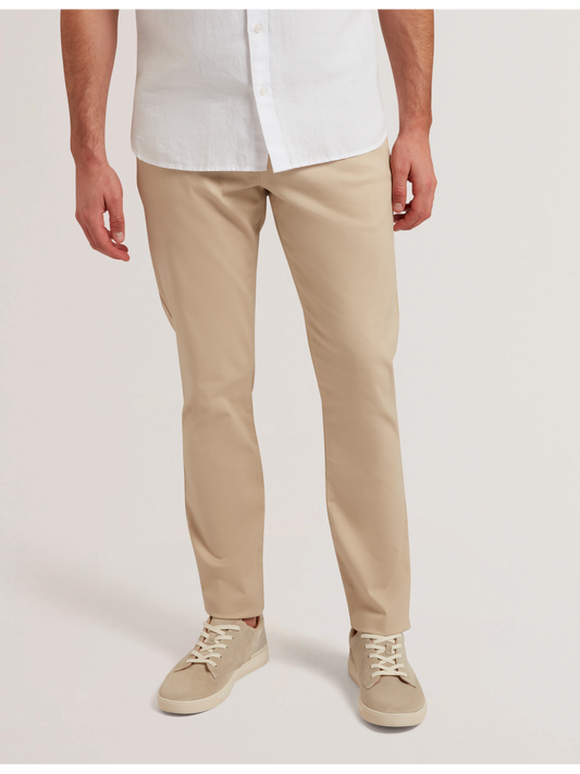 Ted Baker BATFORD - Tan Slim Fit Cotton Blend Chinos TAN