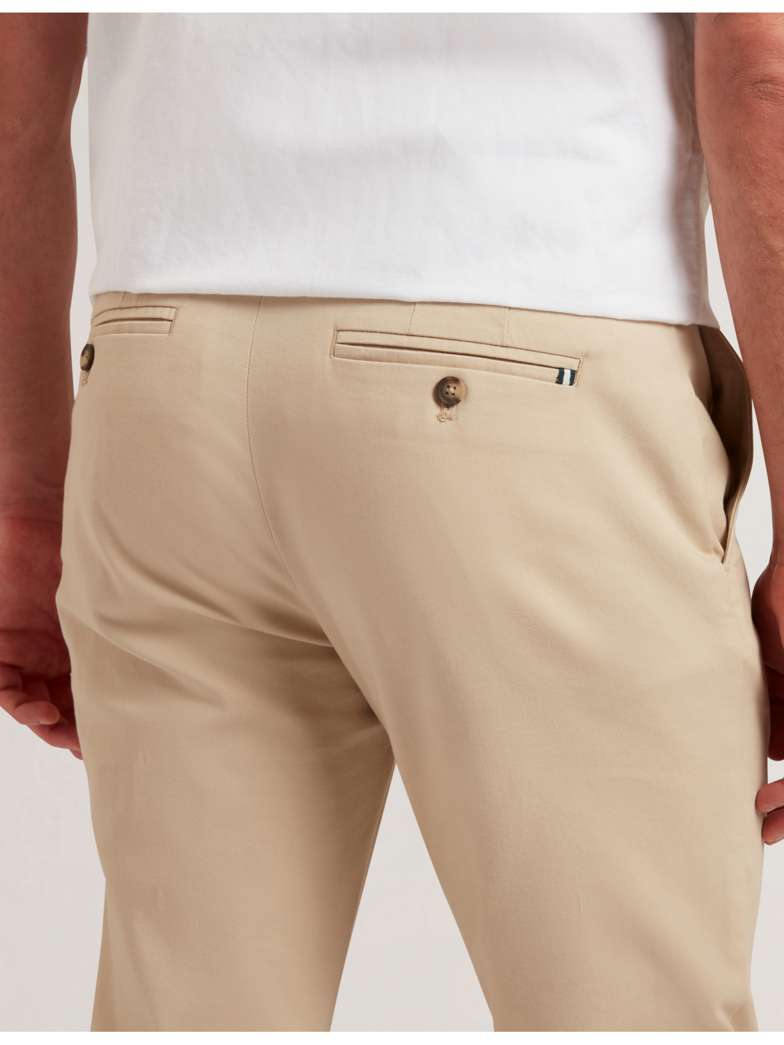Ted Baker BATFORD - Tan Slim Fit Cotton Blend Chinos TAN