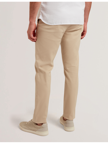 Ted Baker BATFORD - Tan Slim Fit Cotton Blend Chinos TAN