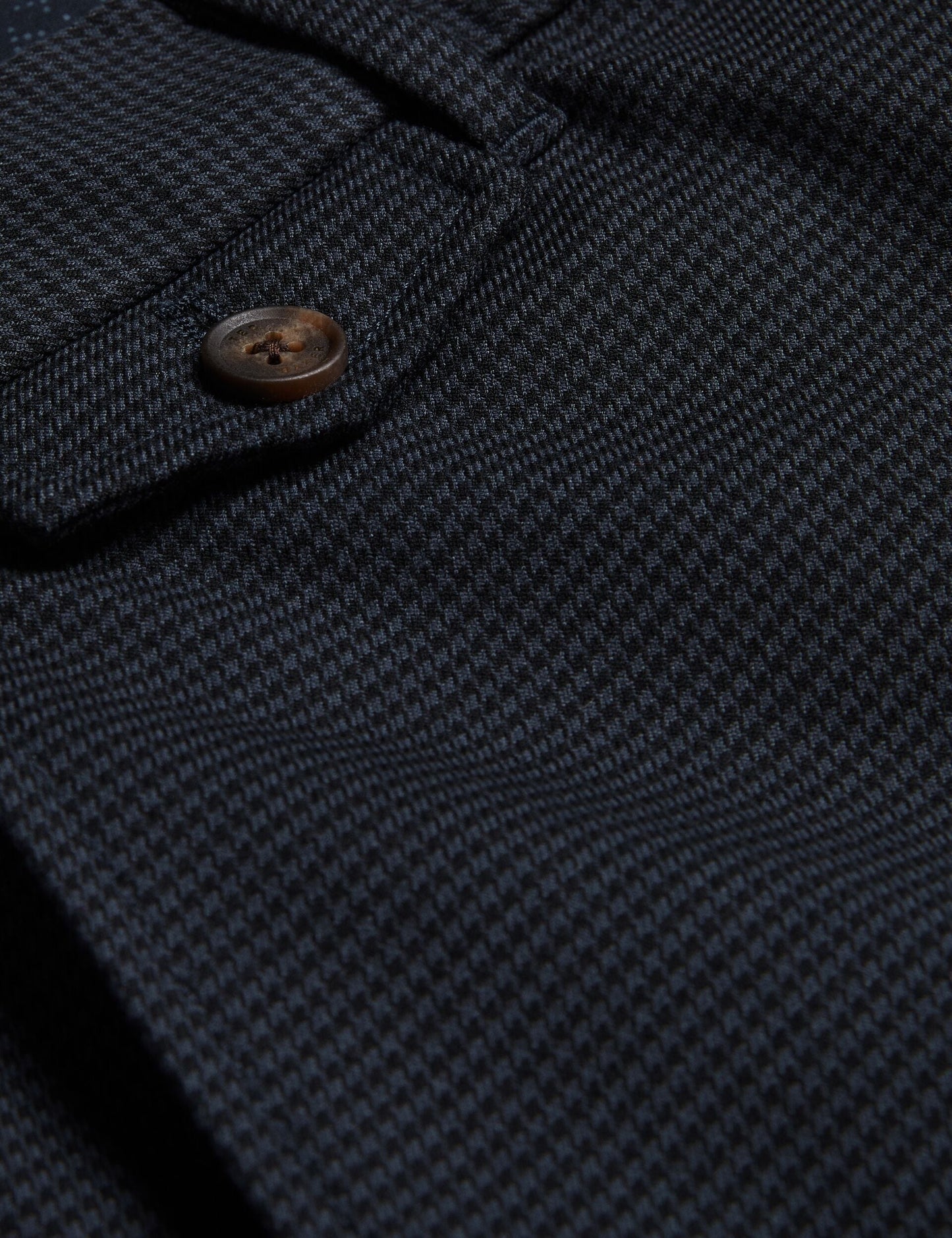 Ted Baker NOUNDS - Navy Puppytooth Check Slim Fit Pants NAVY