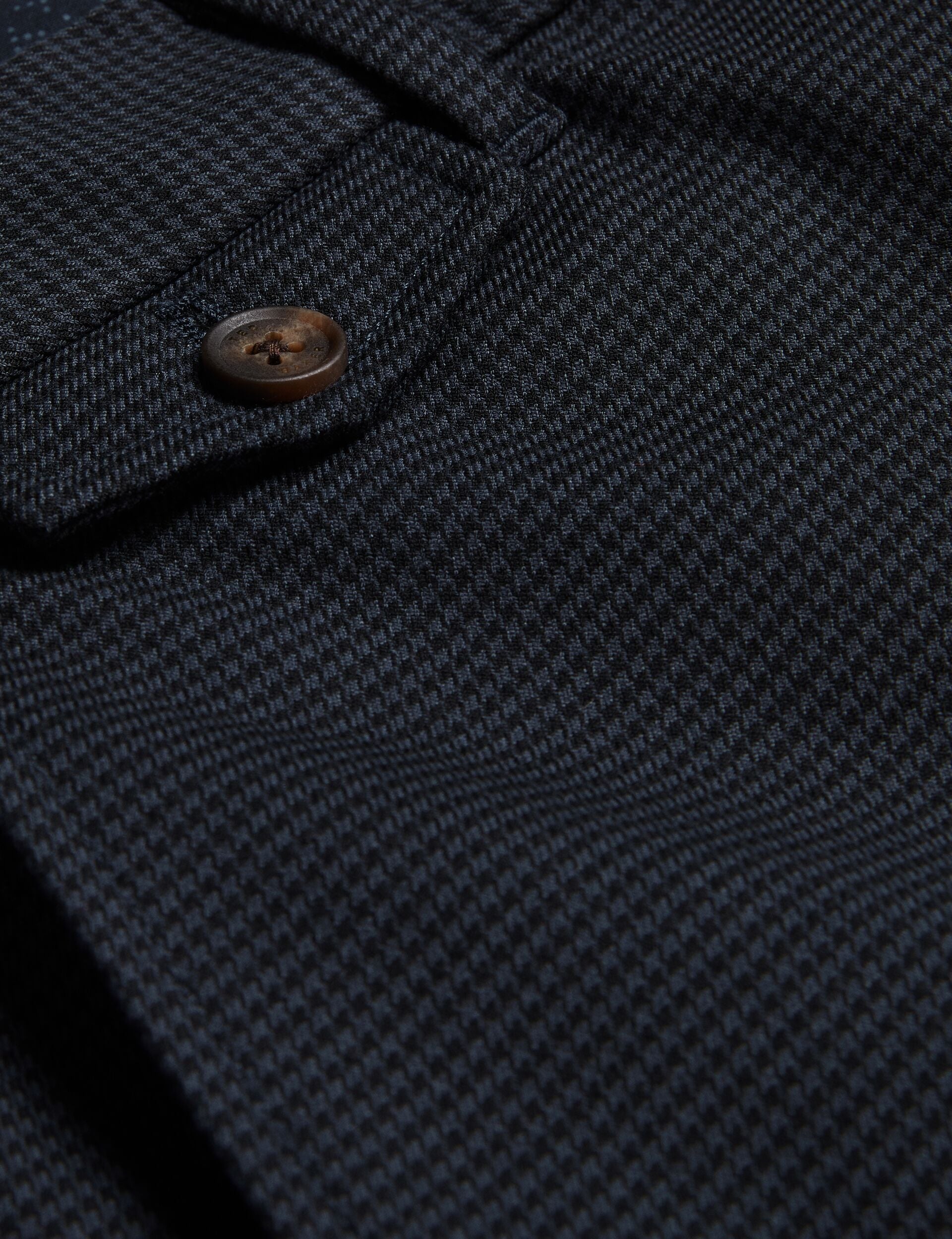 Ted Baker NOUNDS - Navy Puppytooth Check Slim Fit Pants NAVY