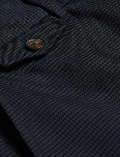 Ted Baker NOUNDS - Navy Puppytooth Check Slim Fit Pants NAVY