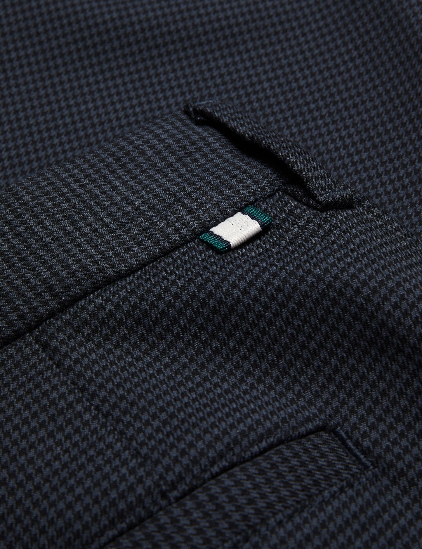 Ted Baker NOUNDS - Navy Puppytooth Check Slim Fit Pants NAVY