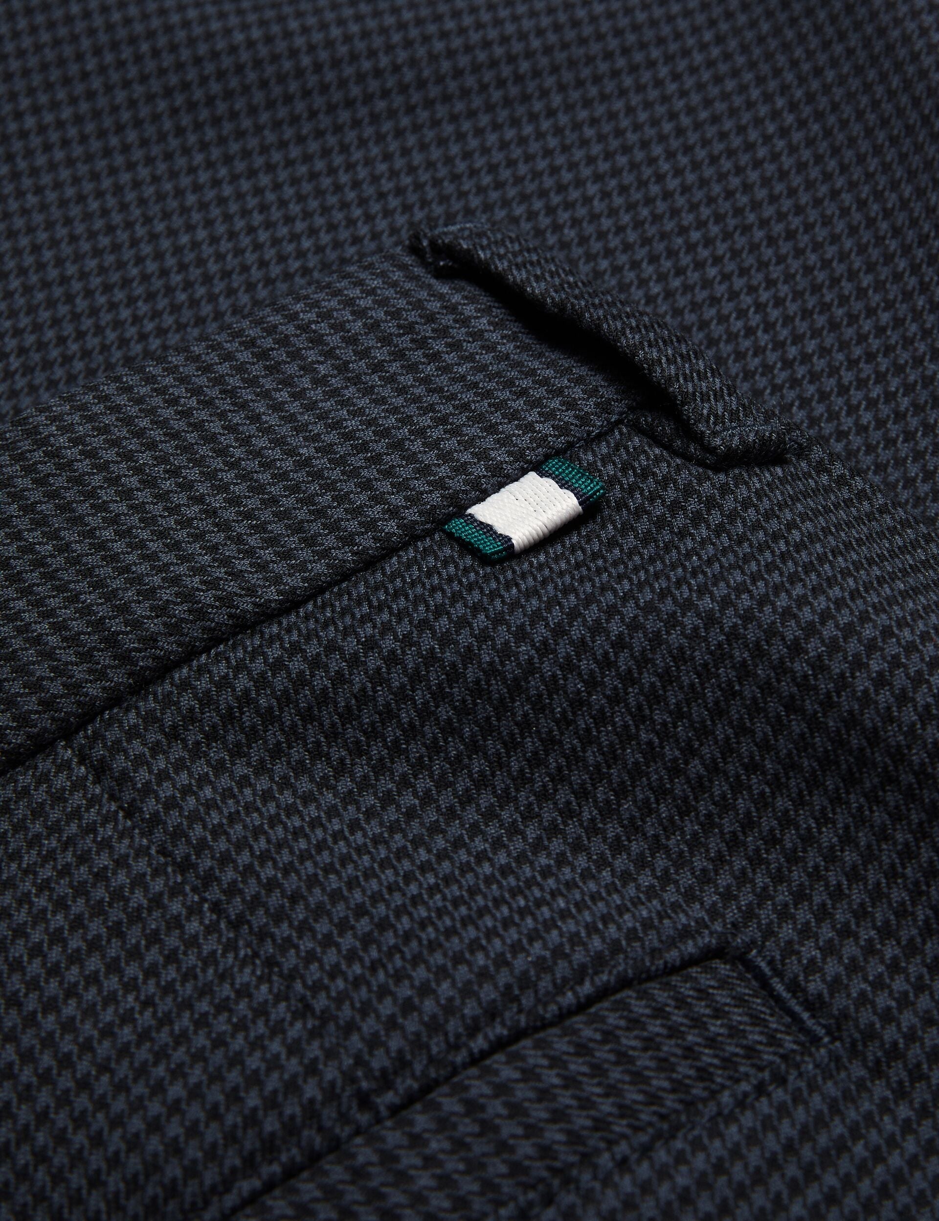 Ted Baker NOUNDS - Navy Puppytooth Check Slim Fit Pants NAVY